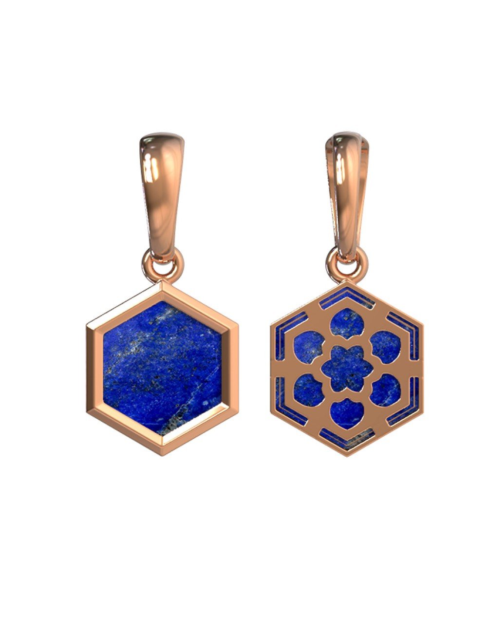 Подвеска из золота c лазуритом