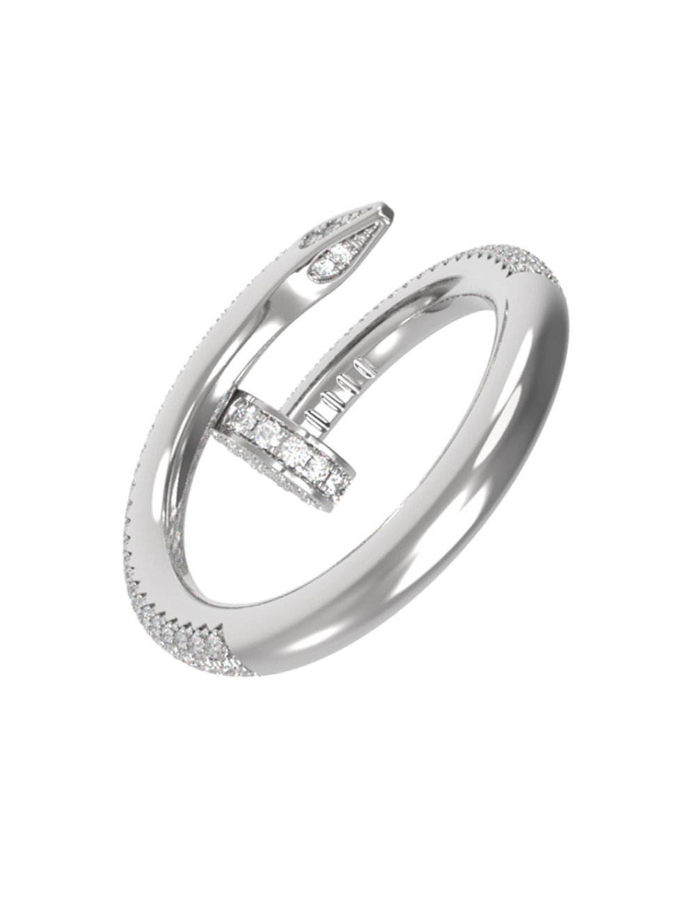 Кольцо из белого золота c бриллиантами