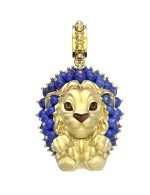 Подвеска из лимонного золота c эмалью и лазуритом