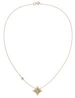 Колье из золота c бриллиантами и малахитом