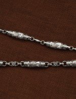 Цепь из белого золота c эмалью и бивнем мамонта