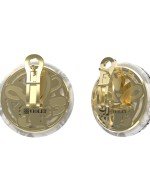 Серьги из лимонного золота c эмалью и перламутром