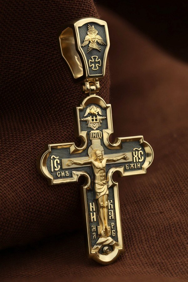 Крест из лимонного золота