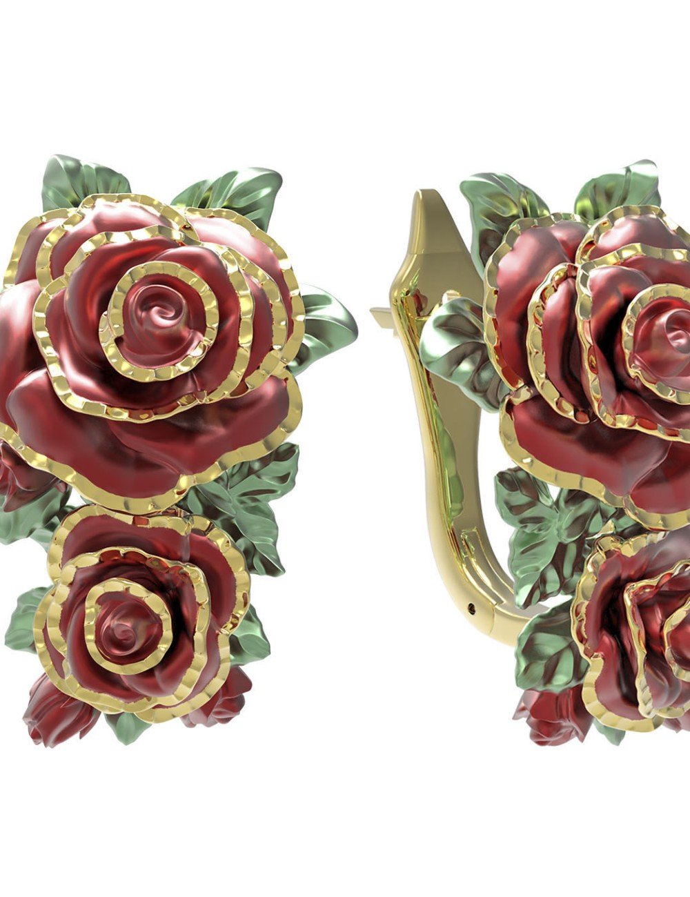 Серьги из лимонного золота