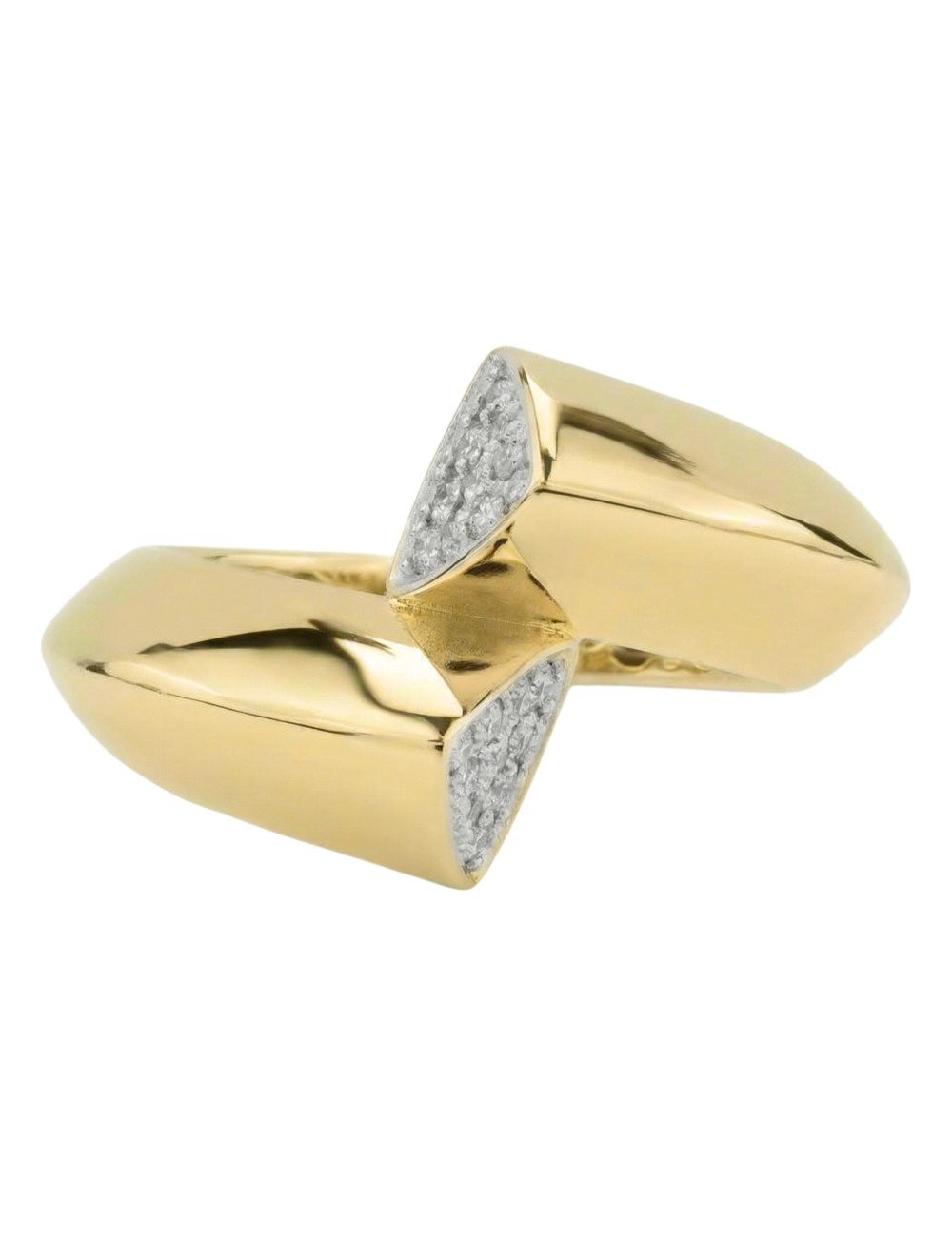 Кольцо из лимонного золота c бриллиантами