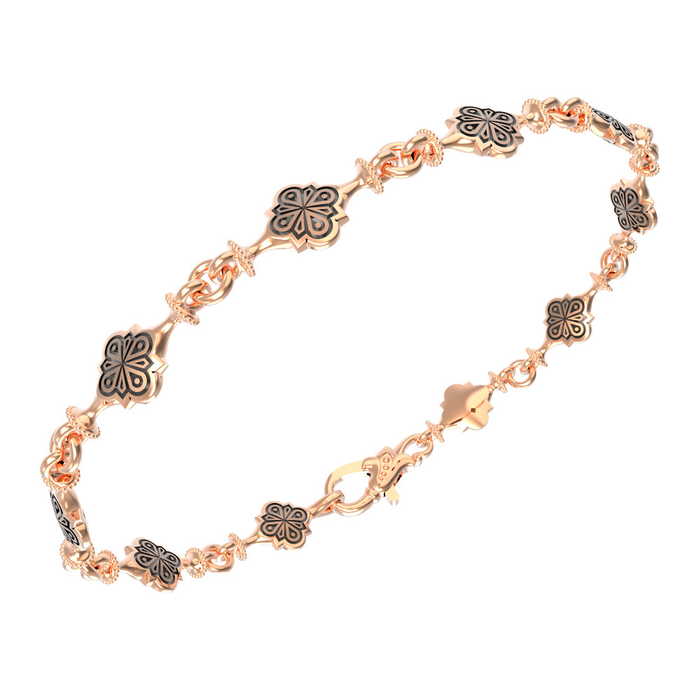 Браслет из красного золота 585 пробы