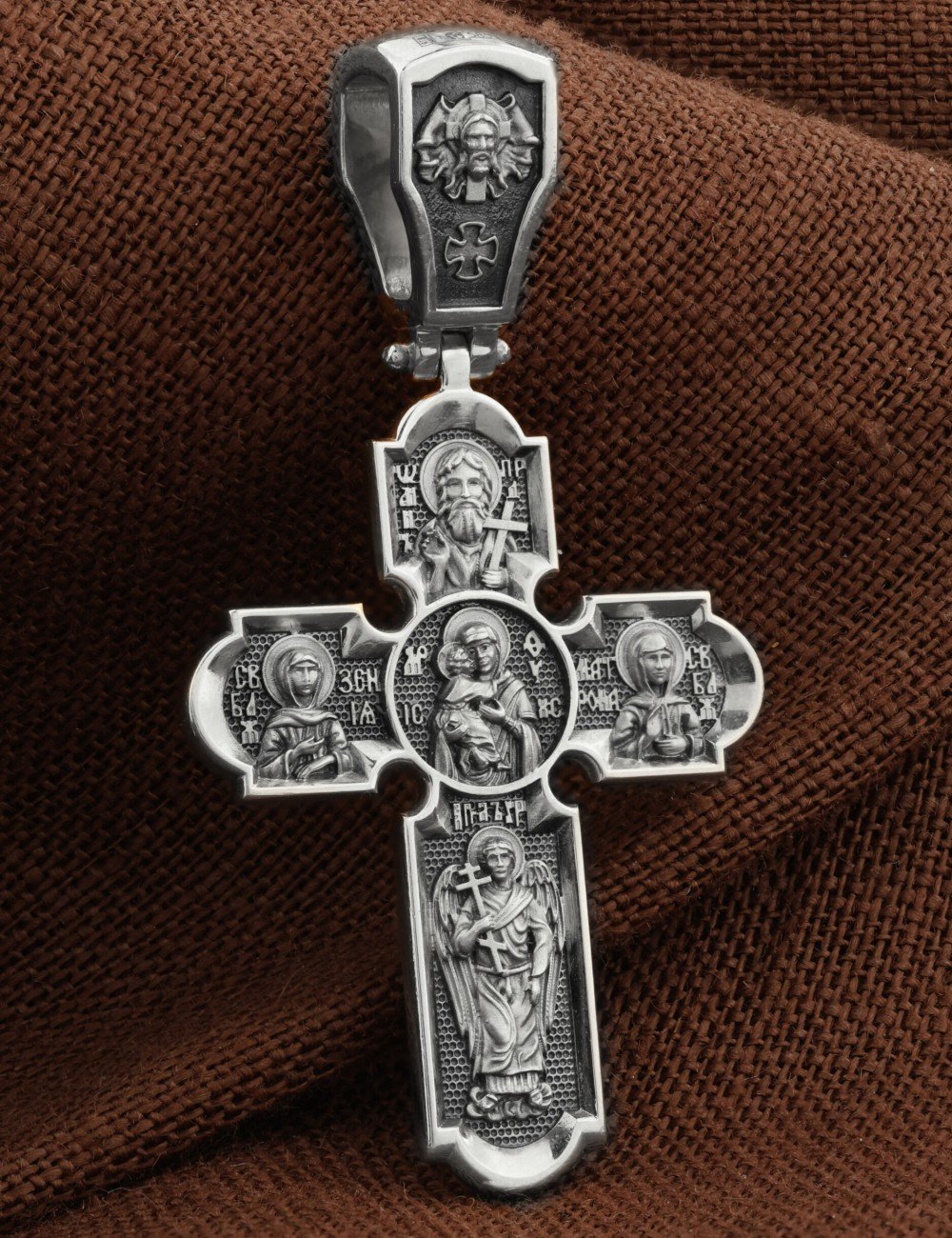 Крест из белого золота