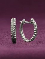 Серьги из белого золота c бриллиантами