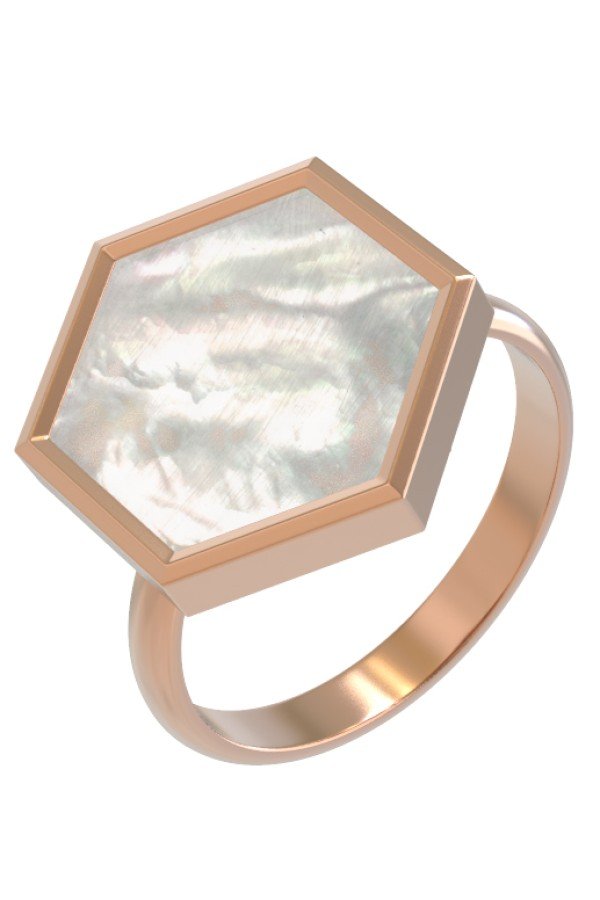 Кольцо из золота c перламутром