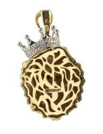 Подвеска из лимонного золота c эмалью и бриллиантами