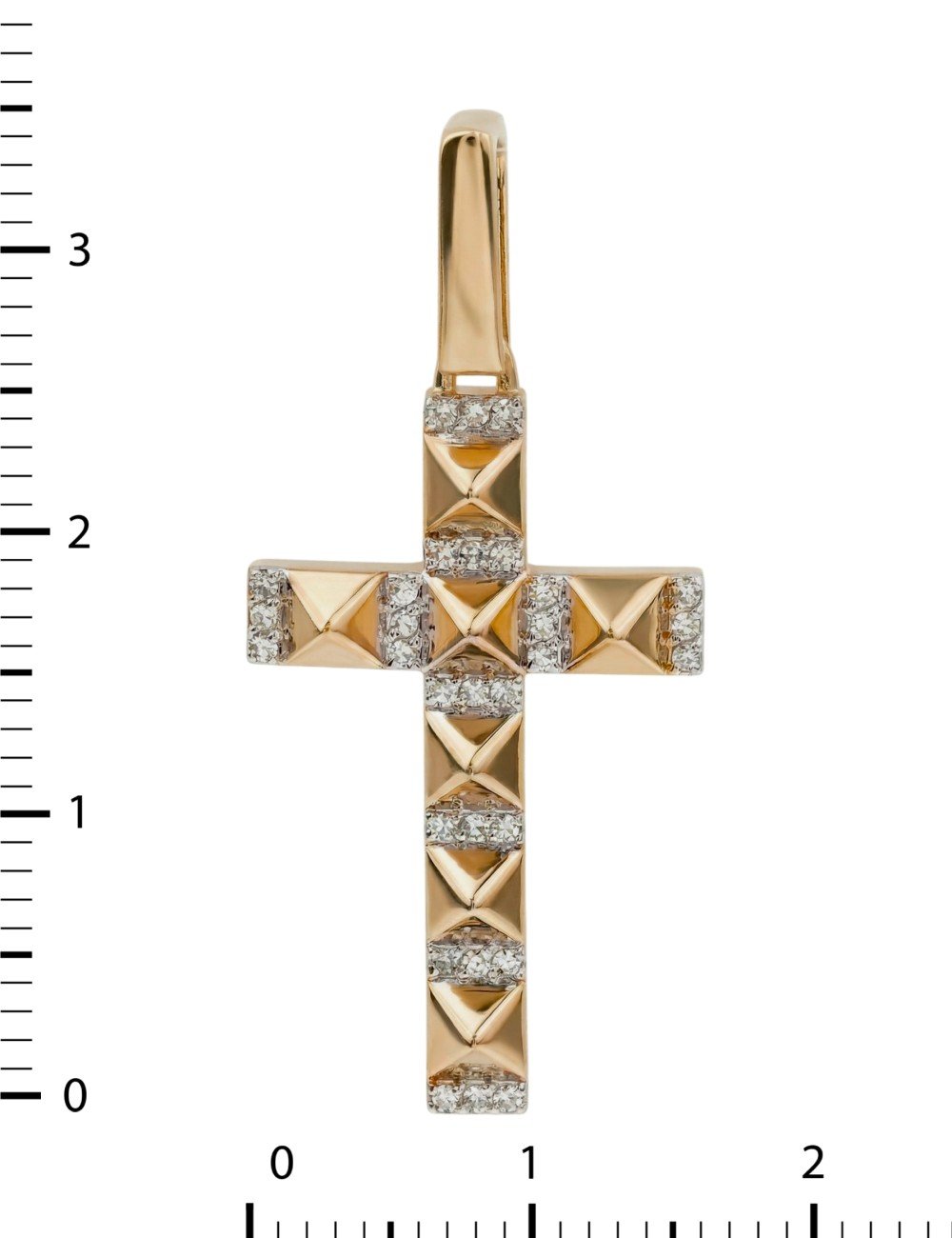 Крест из золота c бриллиантами