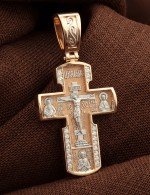 Крест из золота c бриллиантами