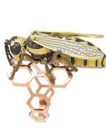 Кольцо из золота c эмалью и фианитом