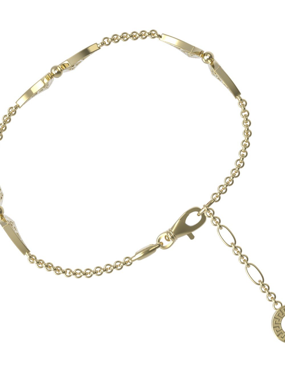 Браслет из лимонного золота c бриллиантами и малахитом