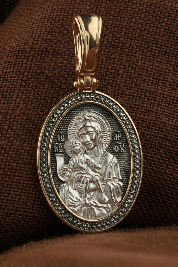 Нательная икона из красного золота 585 пробы