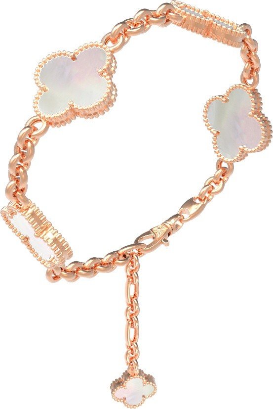 Браслет из золота c перламутром