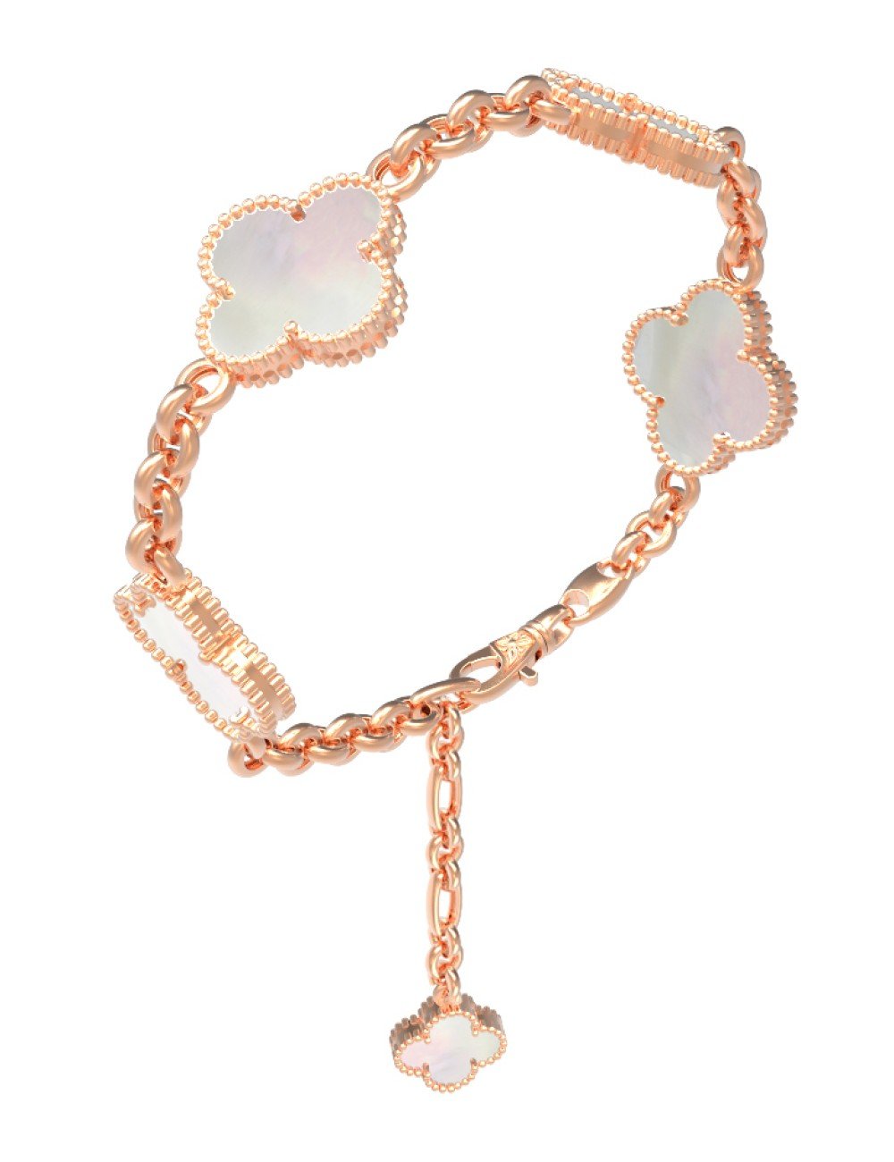 Браслет из золота c перламутром