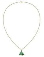 Колье из лимонного золота c малахитом