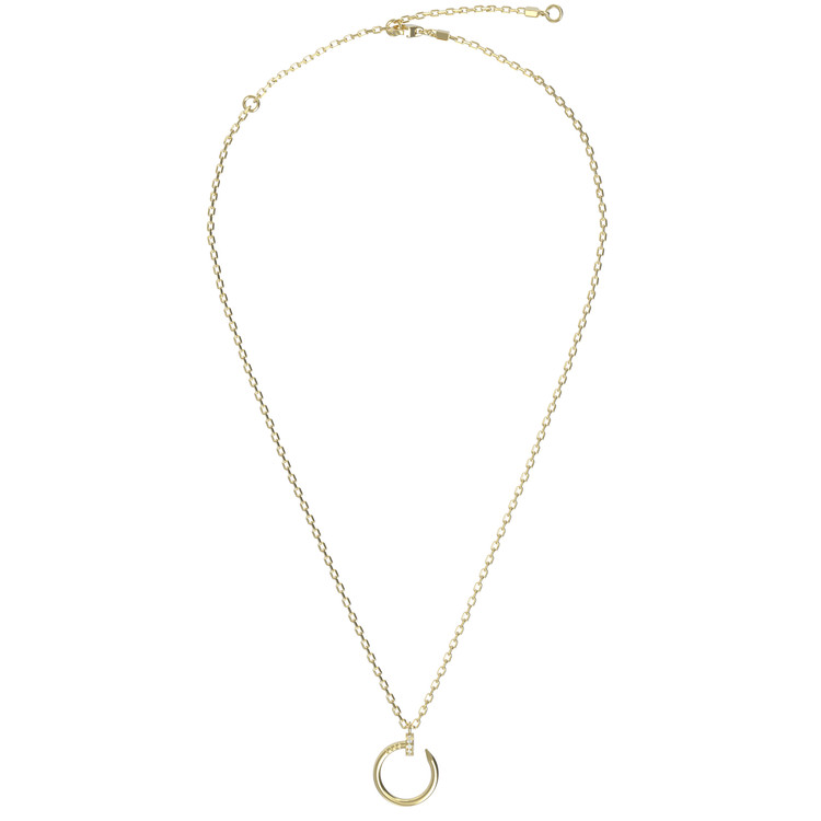 Колье из лимонного золота 585 пробы c бриллиантами