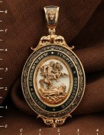 Образок из золота c эмалью