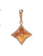 Подвеска из золота c тигровым глазом