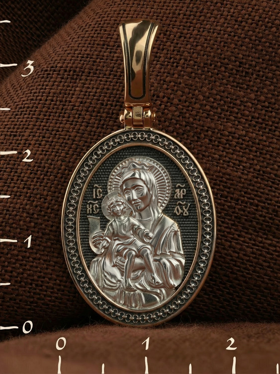 Нательная икона из красного золота 585 пробы