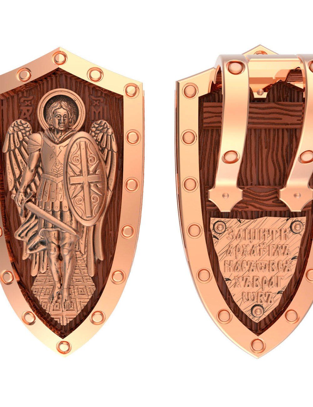 Образок из золота c деревом груши