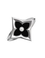 Кольцо из белого золота c бриллиантами и ониксом