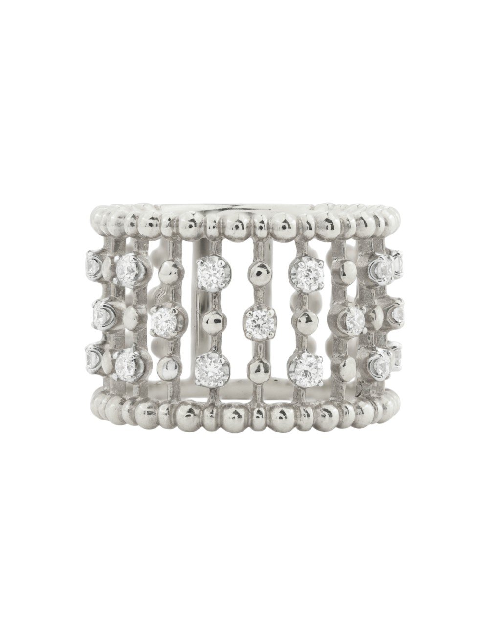 Кольцо из белого золота c бриллиантами