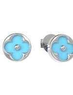 Серьги из белого золота c бирюзой