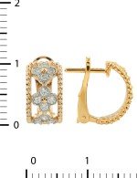 Серьги из золота 585 пробы c бриллиантами