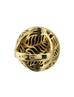 Кольцо из лимонного золота c эбеновым деревом