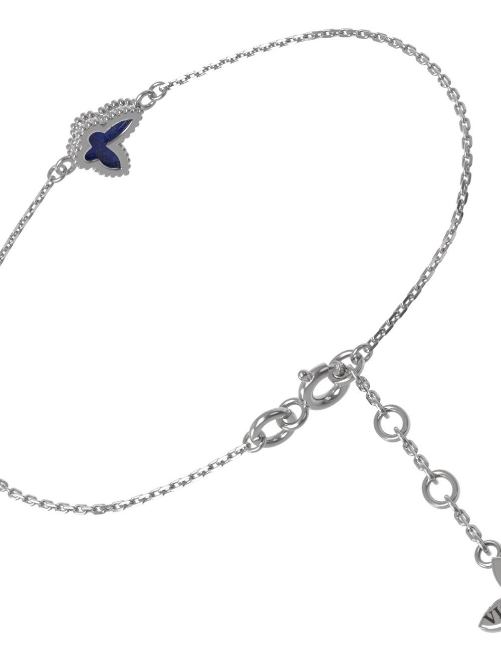 Браслет из белого золота c лазуритом