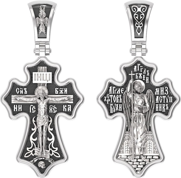 Крест из белого золота