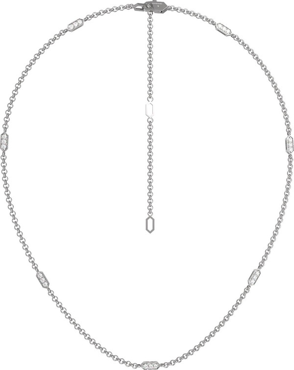 Колье из белого золота 585 пробы c бриллиантами