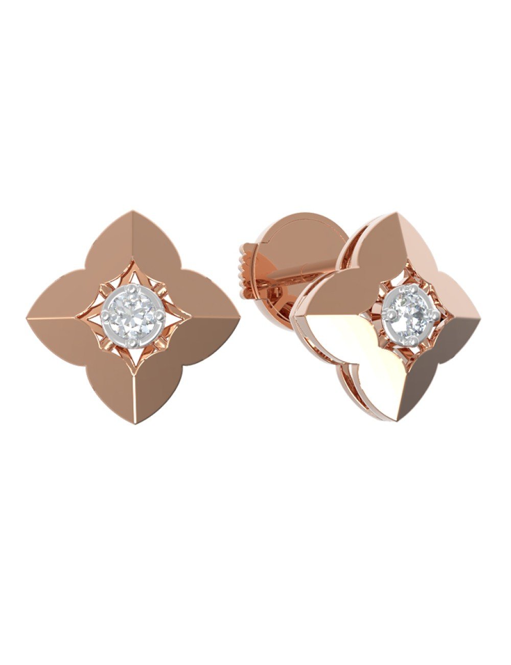 Серьги из золота c бриллиантами