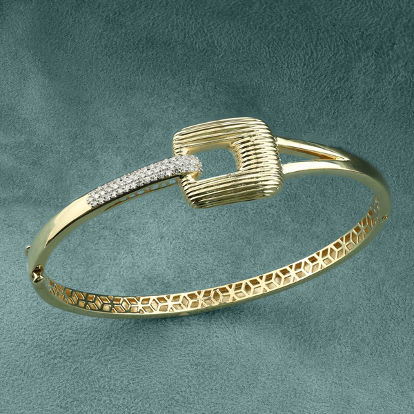 Браслет из лимонного золота 585 пробы c бриллиантами