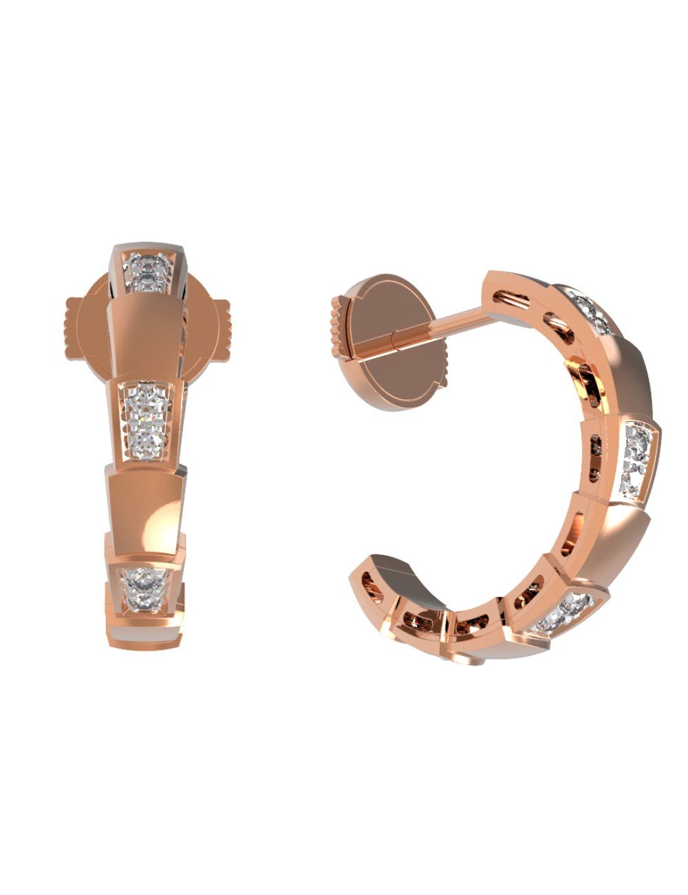 Серьги из золота c бриллиантами