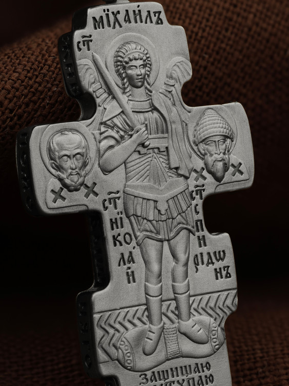 Крест из белого золота 585 пробы