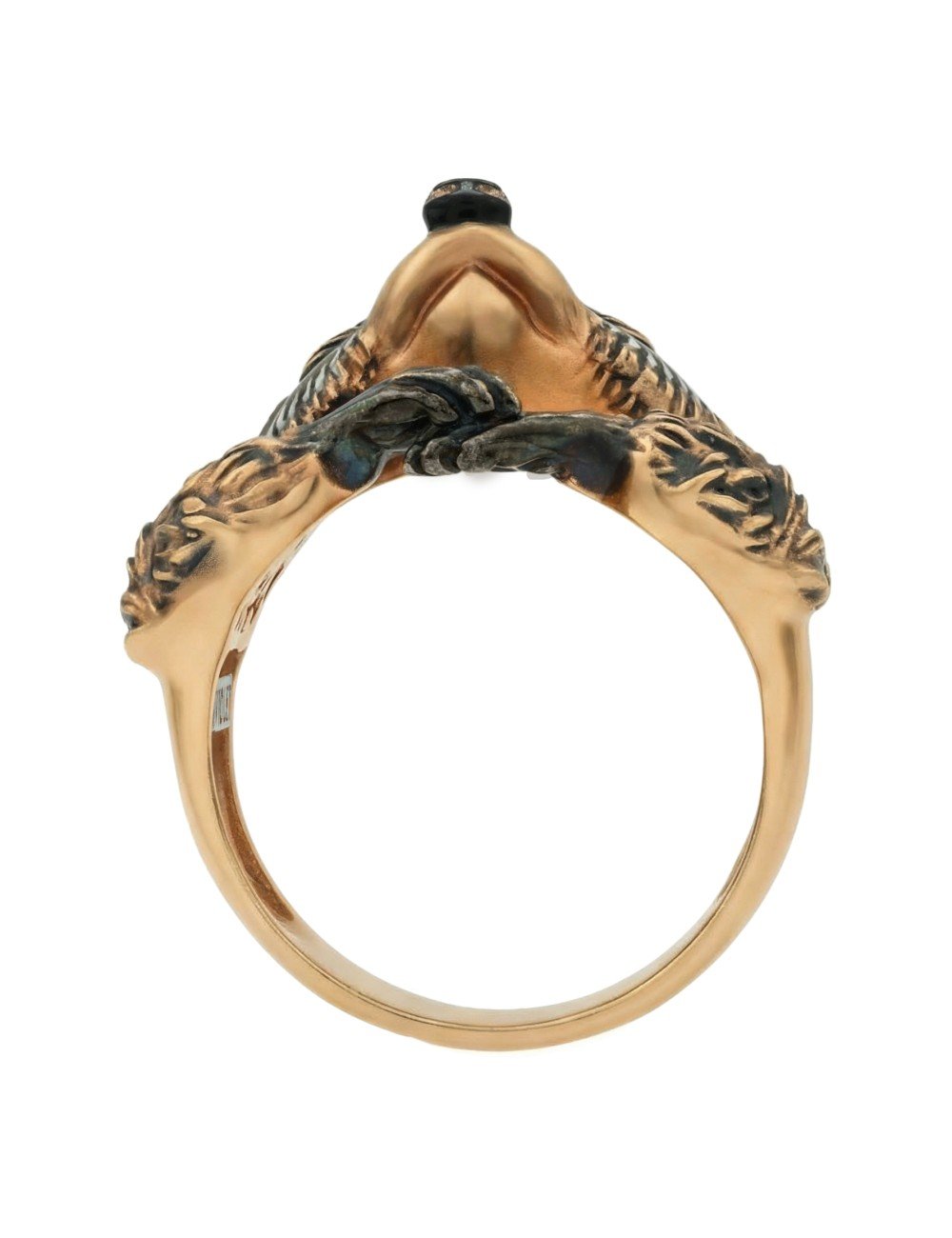 Кольцо из золота c эмалью