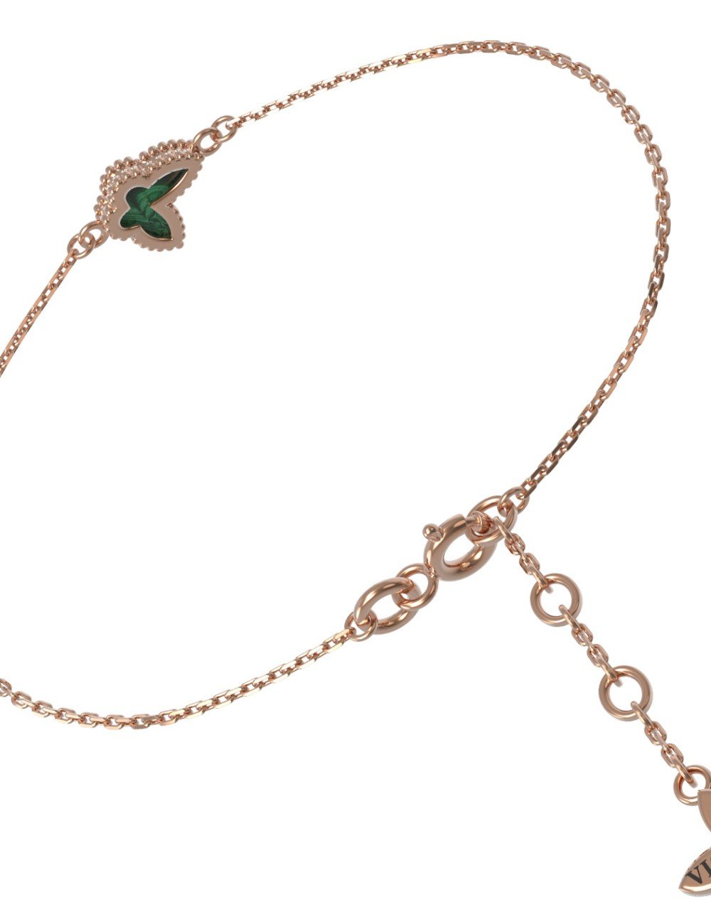 Браслет из золота c малахитом