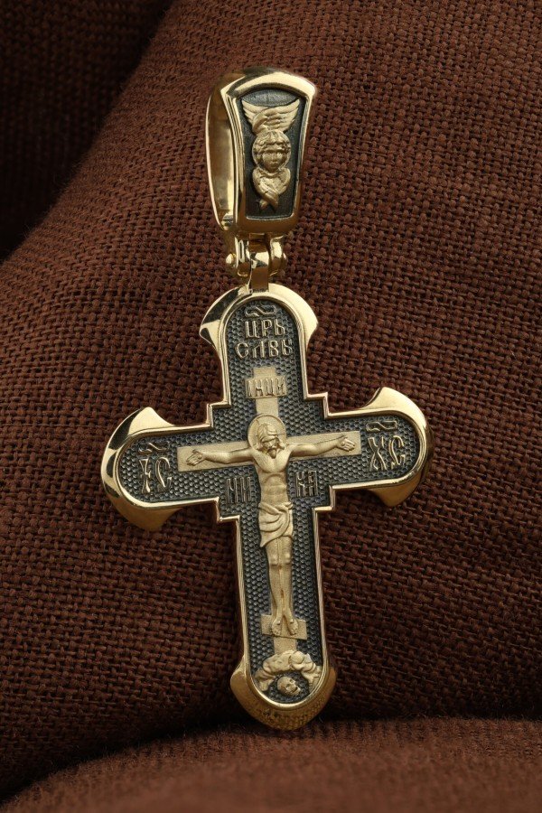 Крест из лимонного золота