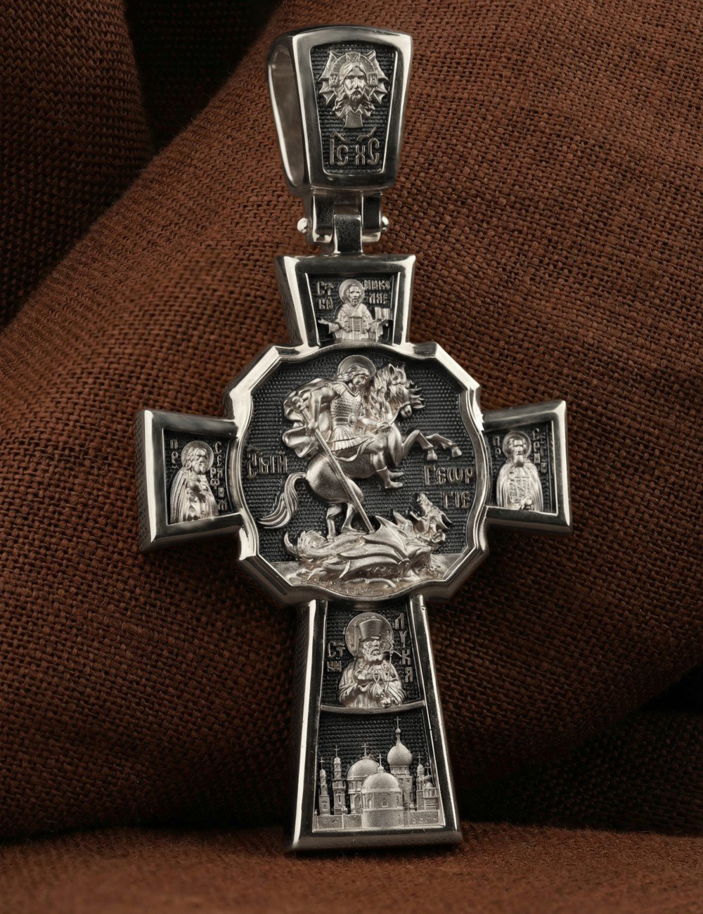 Крест из белого золота