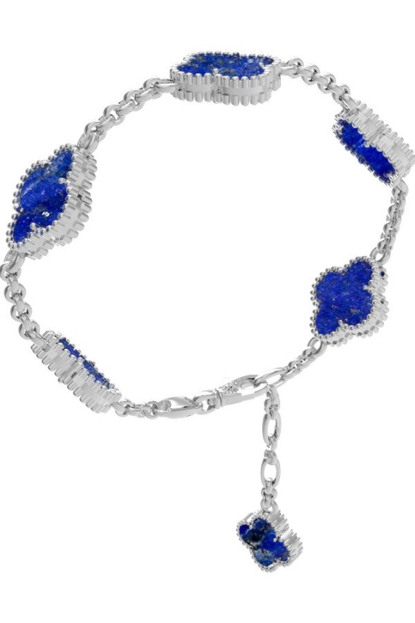 Браслет из белого золота c лазуритом