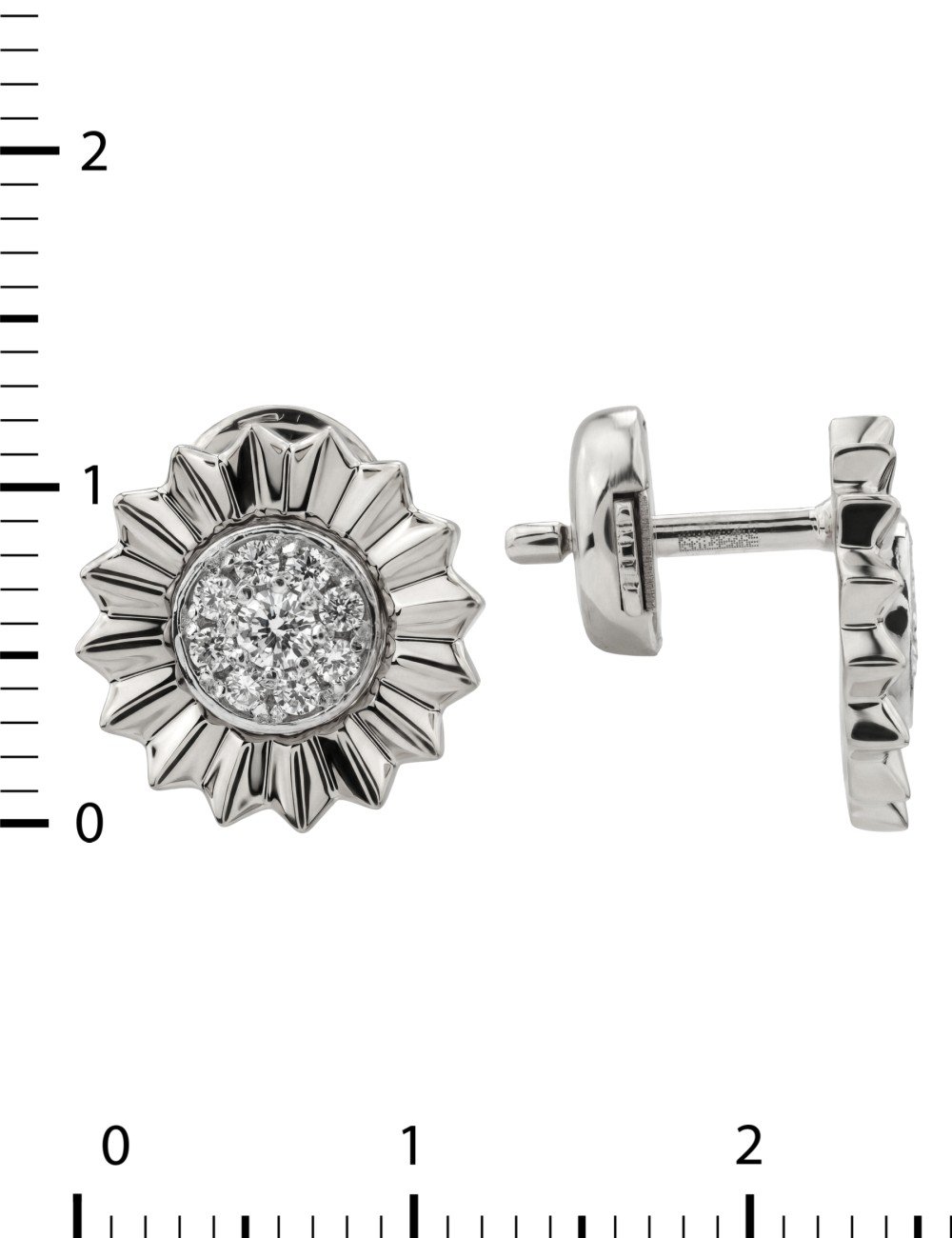 Серьги из белого золота c бриллиантами