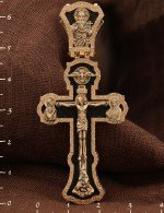 Крест из золота c эбеновым деревом