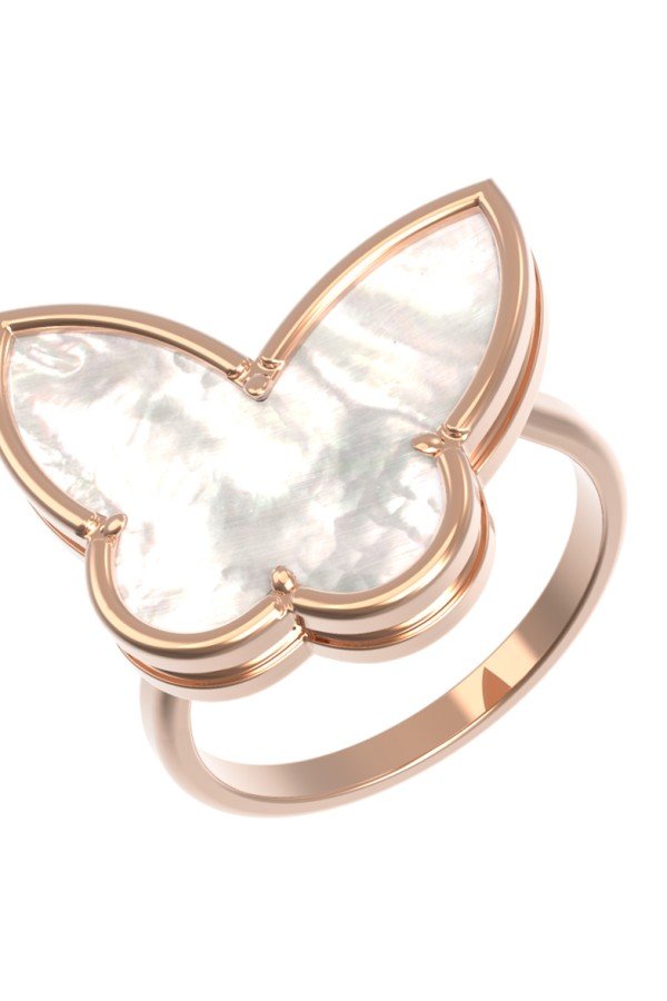 Кольцо из золота c перламутром