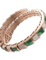 Браслет из золота c бриллиантами и малахитом