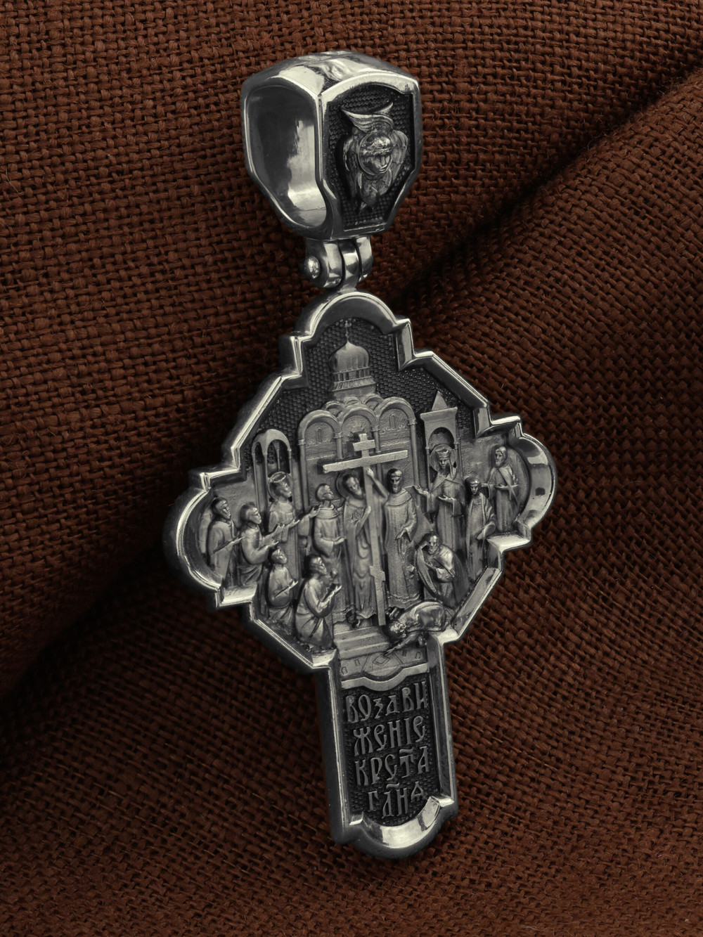 Крест из белого золота 585 пробы