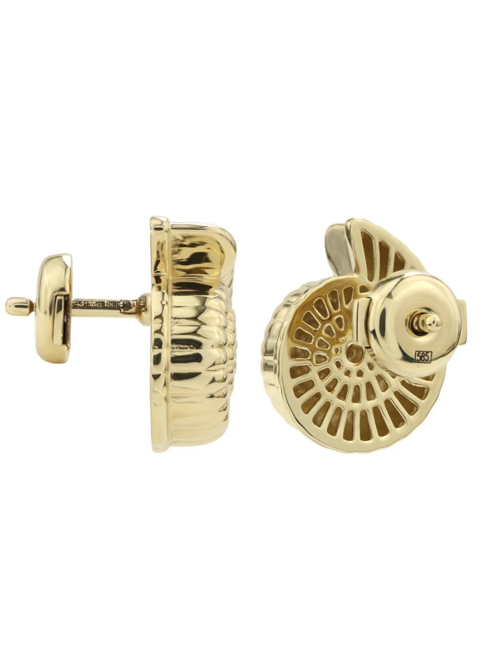 Серьги из лимонного золота